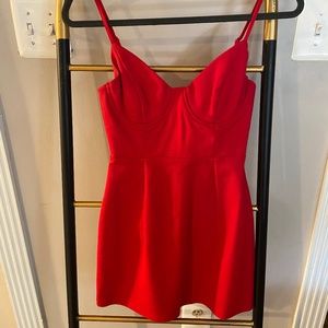 Oh Polly Red Corset Dress